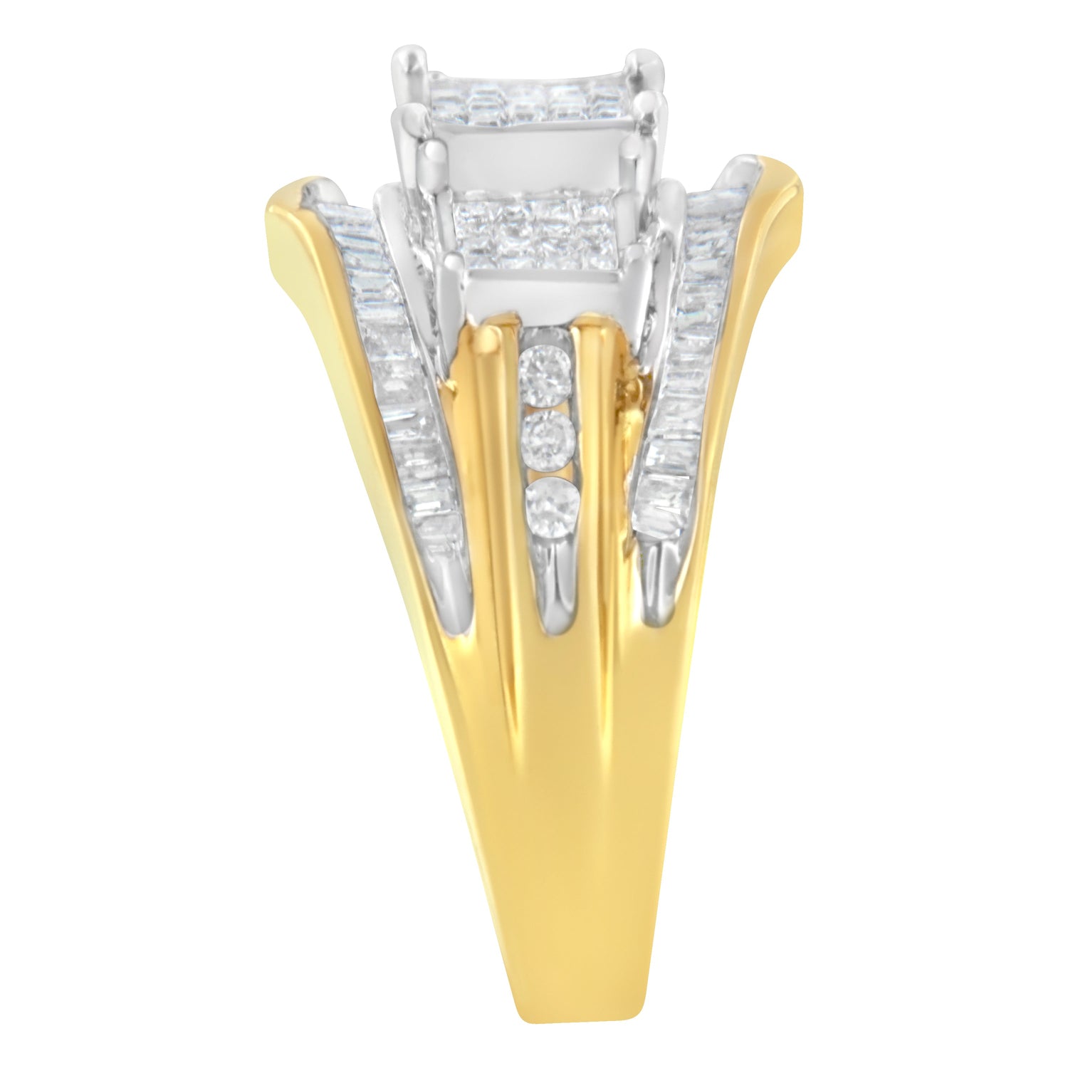 10KT Two-Toned Gold Diamond Ring (1 cttw, H-I Color, SI1-SI2 Clarity) by Bids.com