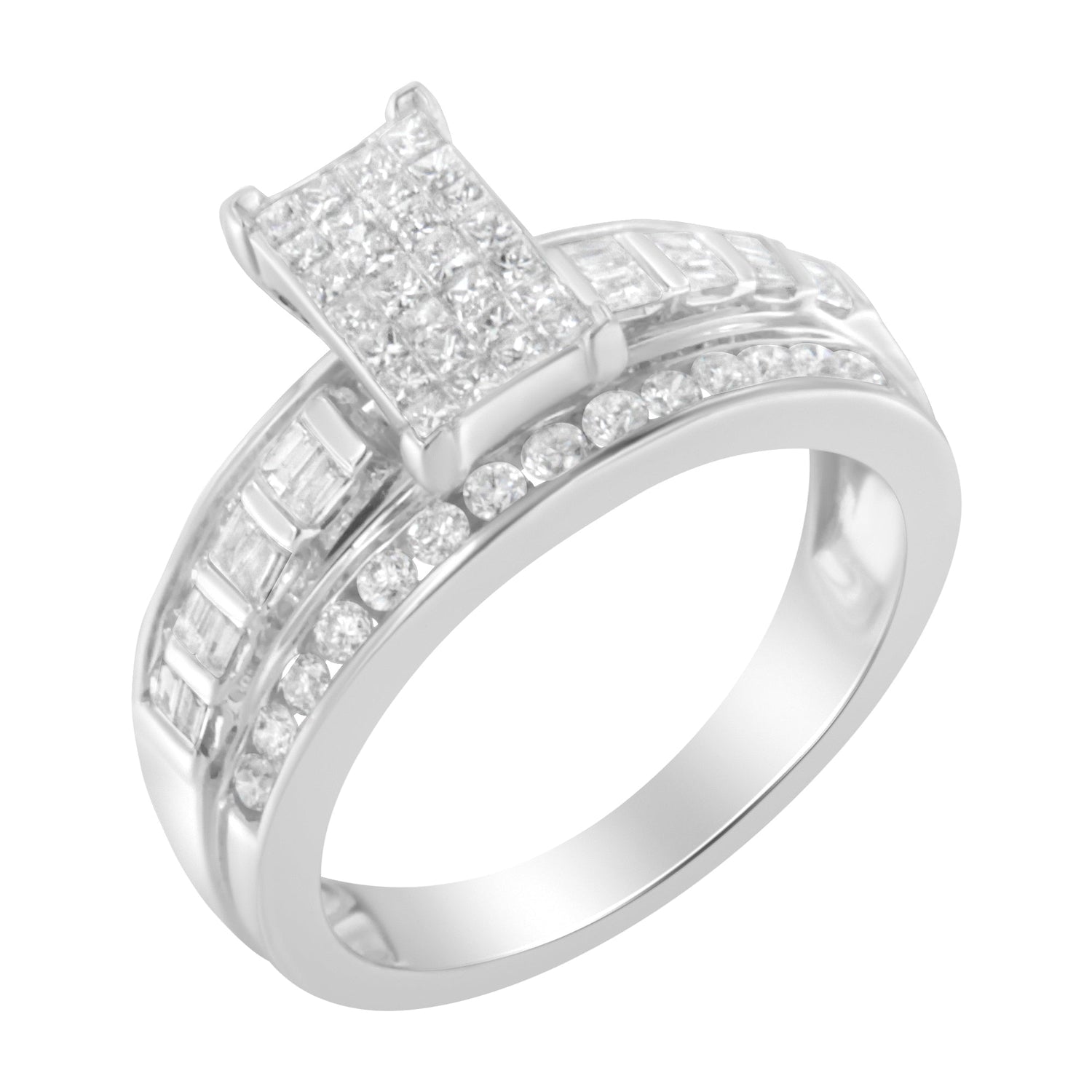 10KT White Gold Diamond Composite Ring (1 cttw, H-I Color, SI2-I1 Clarity) by Bids.com