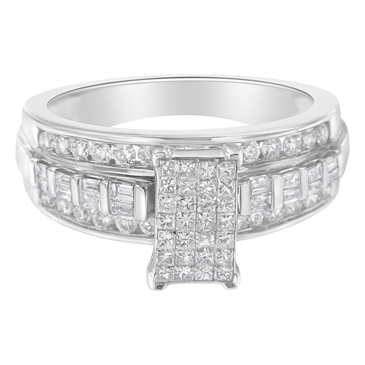 10KT White Gold Diamond Composite Ring (1 cttw, H-I Color, SI2-I1 Clarity) by Bids.com