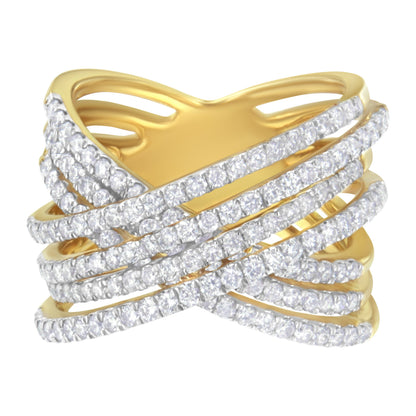 10KT Yellow Gold Diamond Bypass Ring (1 5/8 cttw, H-I Color, SI2-I1 Clarity) by Bids.com