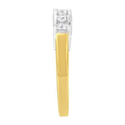 14KT Two Toned Gold 5 Stone Diamond Ring (1 cttw, H-I Color, SI1-SI2 Clarity) by Bids.com