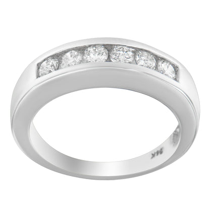 14K White Gold 3/4ct. TDW Diamond Channel Band Ring (H-I, I1-I2) by Bids.com