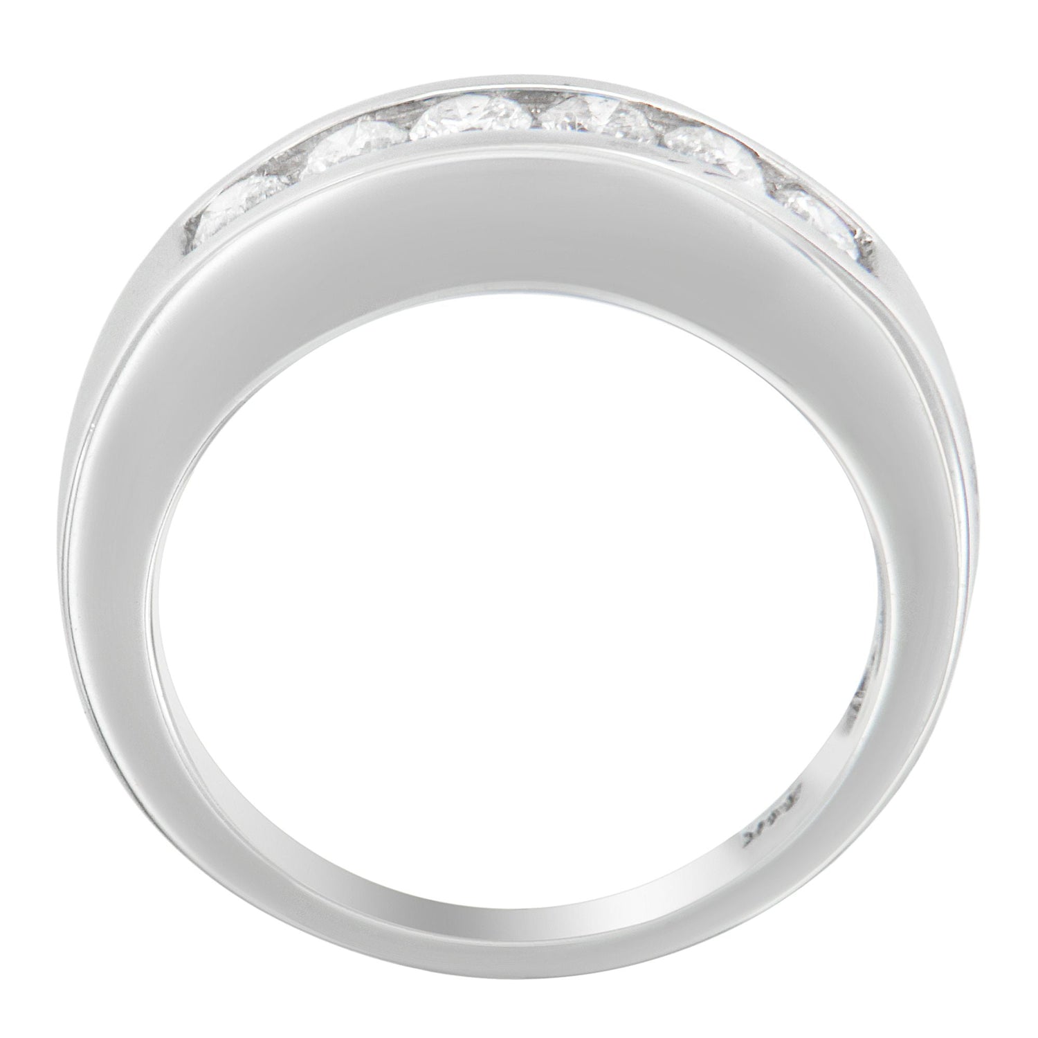 14K White Gold 3/4ct. TDW Diamond Channel Band Ring (H-I, I1-I2) by Bids.com