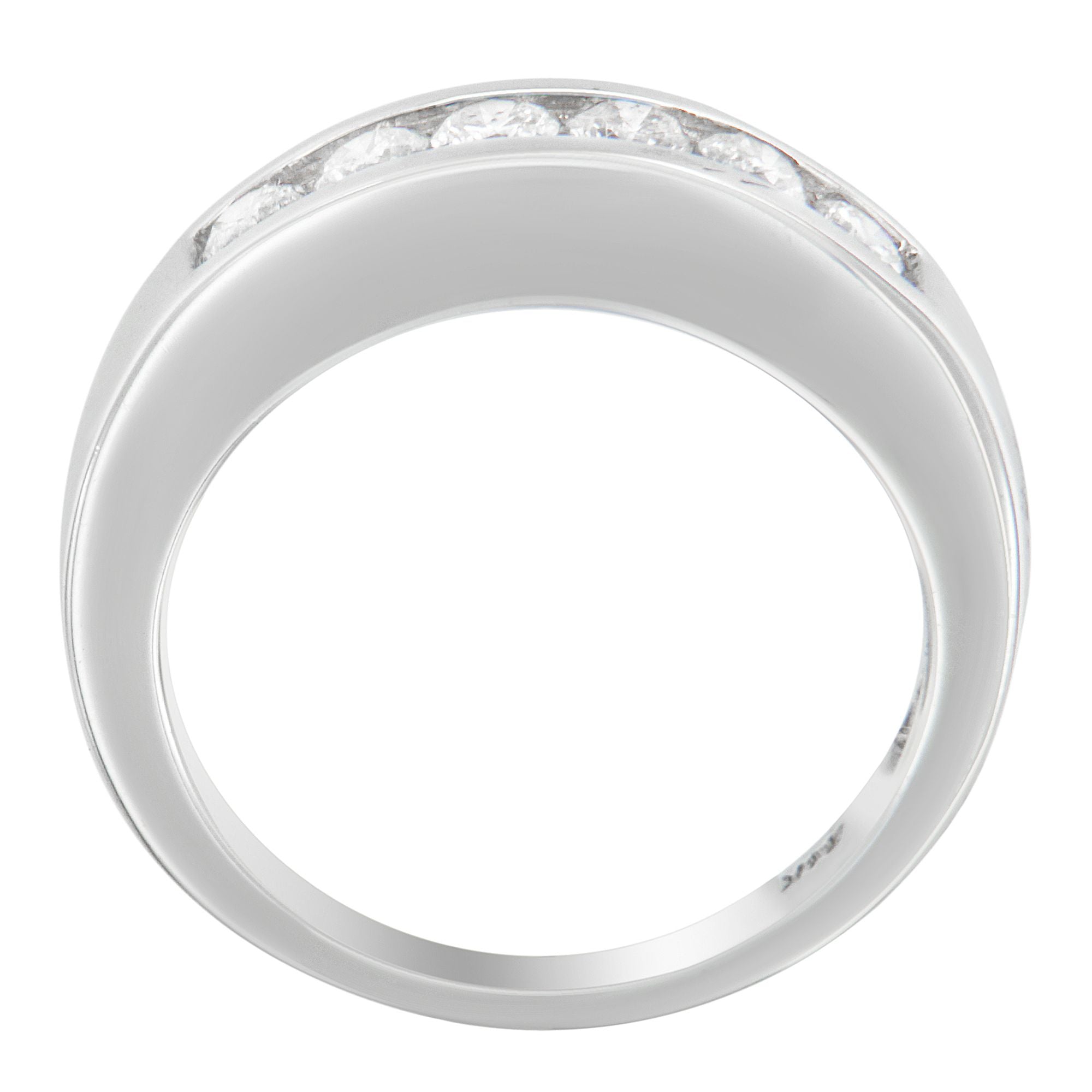 14K White Gold 3/4ct. TDW Diamond Channel Band Ring (H-I, I1-I2) by Bids.com
