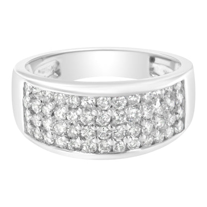14K White Gold Round Cut Diamond Ring (1.0 Cttw, H-I Color, SI2-I1 Clarity) - Size 6-1/2 by Bids.com