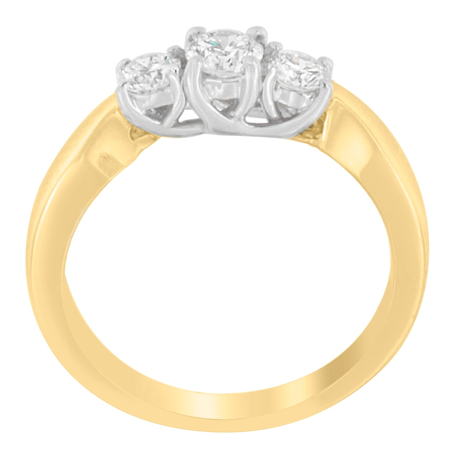 14K Two-Toned Gold 1/2 CTTW Round-cut Diamond Ring (G-H, SI1-SI2) by Bids.com