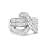 14K White Gold 2.0 Cttw Diamond Channel Set Bypass Ring  DestGlow