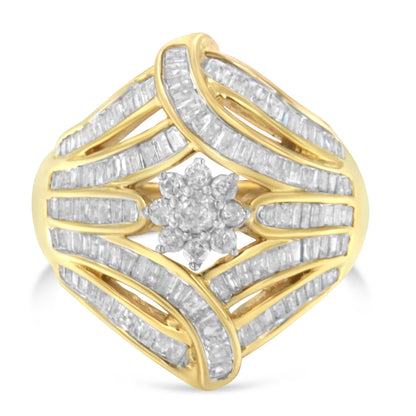 10K Yellow Gold Diamond Ring (1 Cttw, I-J Color, I2-I3 Clarity) - Size 7 by Bids.com