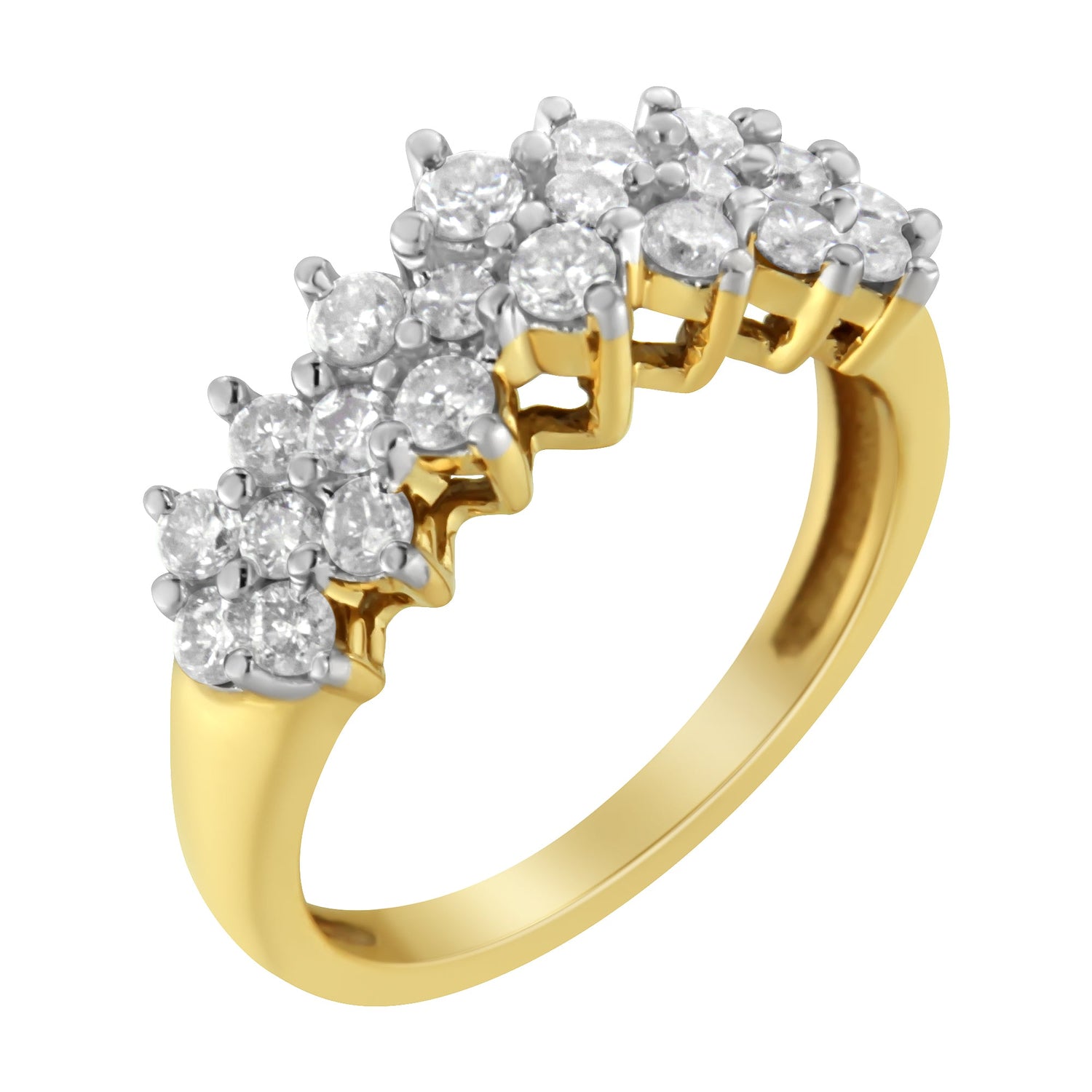 10K Yellow Gold Round Diamond Ring (1 cttw, J-K Color, I1-I2 Clarity) by Bids.com