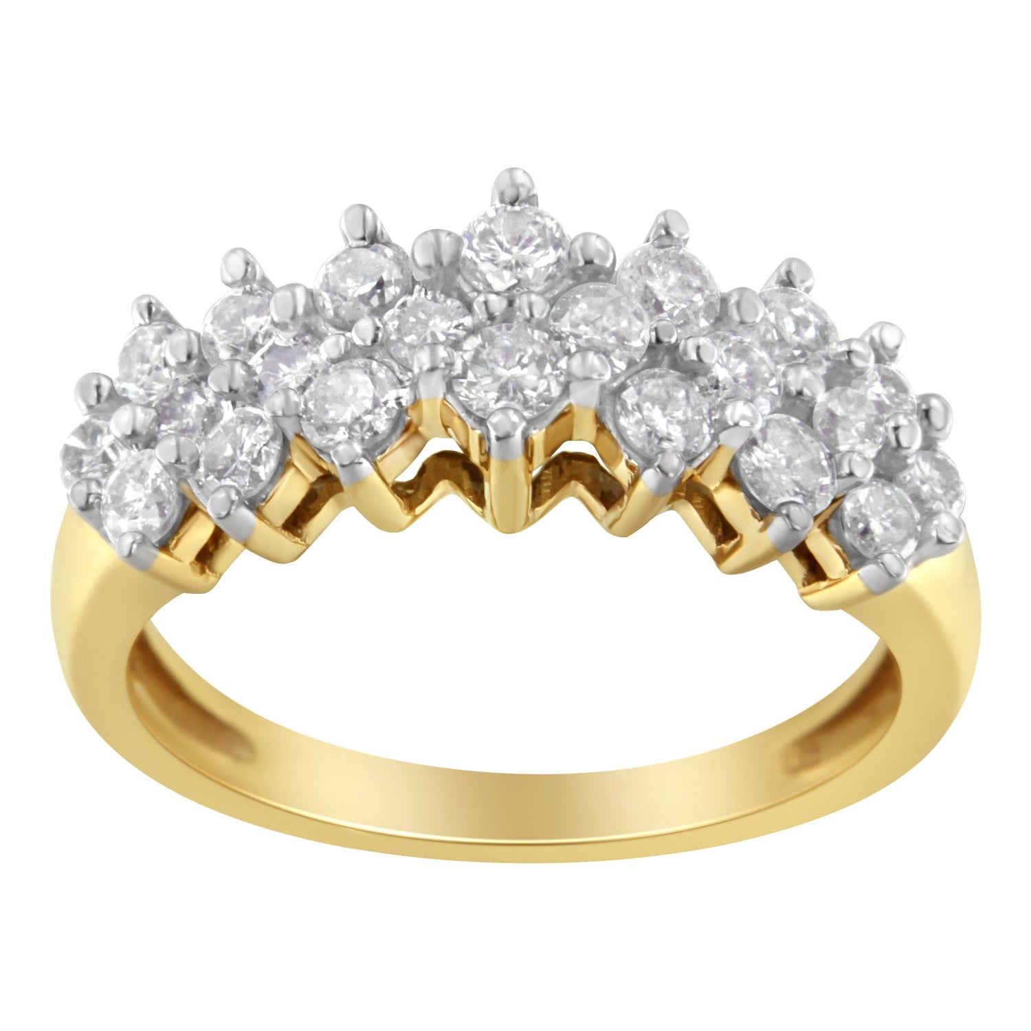 10K Yellow Gold Round Diamond Ring (1 cttw, J-K Color, I1-I2 Clarity) by Bids.com