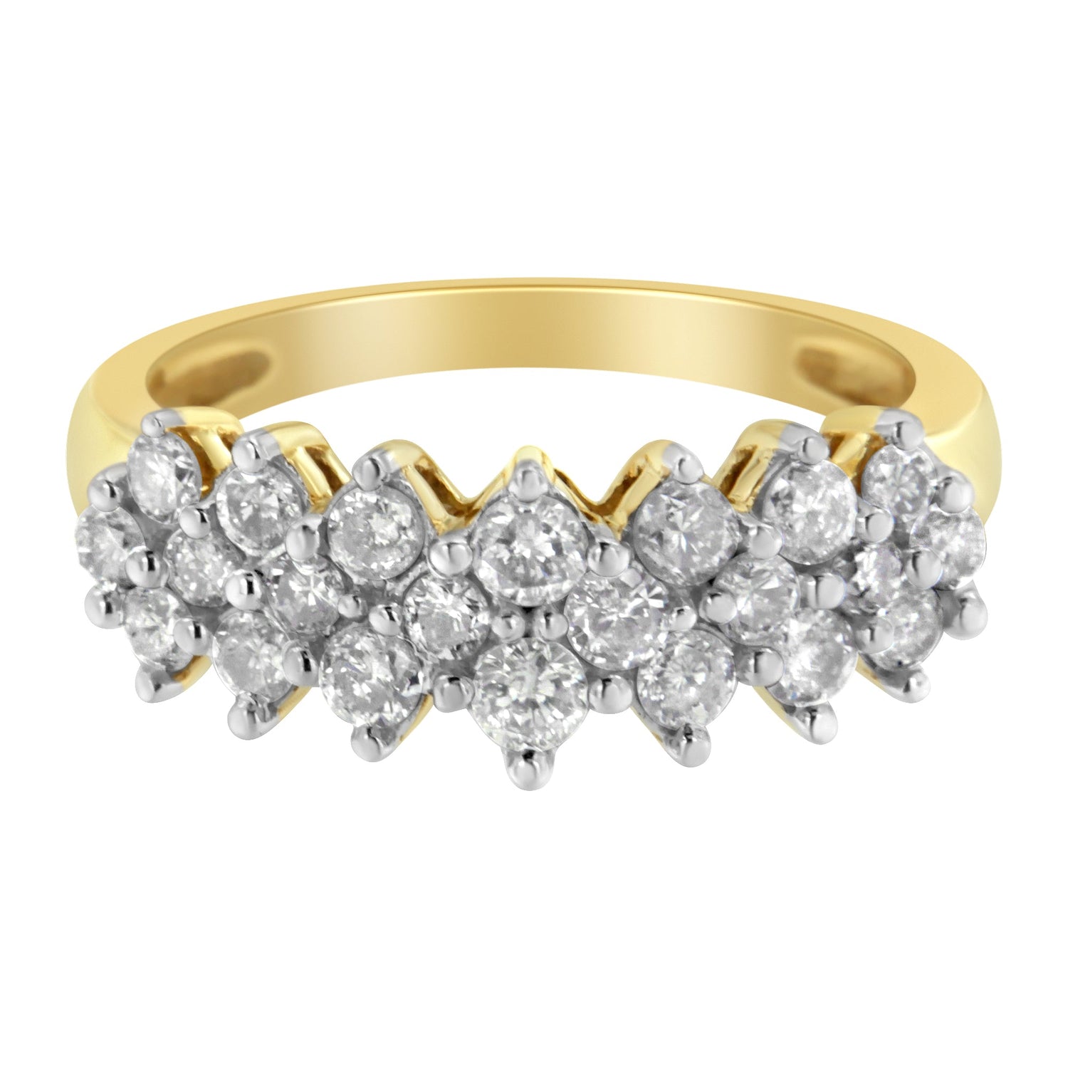 10K Yellow Gold Round Diamond Ring (1 cttw, J-K Color, I1-I2 Clarity) by Bids.com