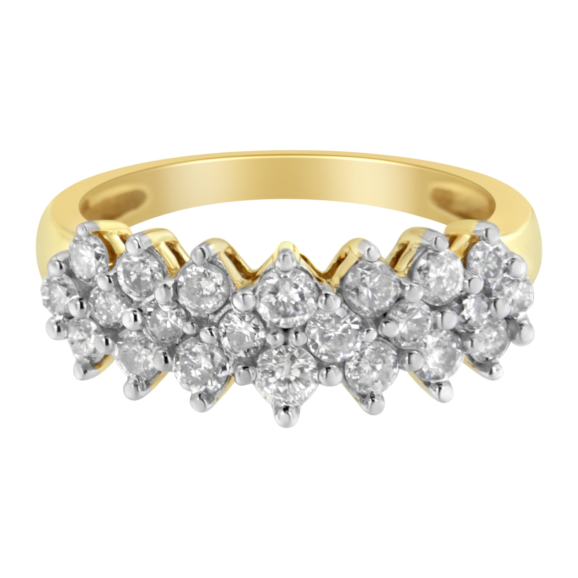 10K Yellow Gold Round Diamond Ring (1 cttw, J-K Color, I1-I2 Clarity) by Bids.com