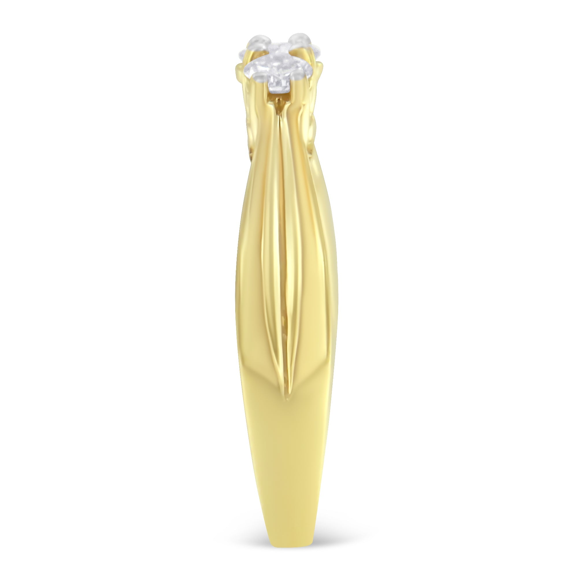 10K Yellow Gold Three-stone Diamond Ring (0.50 cttw, J-K Color, I2-I3 Clarity) by Bids.com