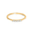 10K Yellow Gold 1/10 Cttw Diamond 5 Stone Braided Shank Band Ring (I-J Color, I2-I3 Clarity)- Ring Size 6 by Bids.com