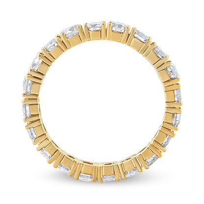 14K Yellow Gold 2.00 Cttw Shared Prong Set Round Cut Diamond Eternity Band (J-K Color, VS1-VS2 Clarity) - Ring Size 6.75 by Bids.com