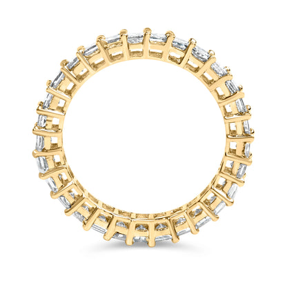 14K Yellow Gold 2.00 Cttw Shared Prong Set Princess Cut Diamond Eternity Band Ring (J-K Color, SI1-SI2 Clarity) - Ring Size 7 by Bids.com