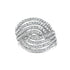 10K White Gold 1 1/2 Cttw Princess Diamond Swirl Design Cocktail Ring  DestGlow