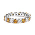 14K White Gold 3.00 Cttw Alternating White and Yellow Lab-Grown Diamond Eternity Band Ring (F-G Color, VS1-VS2 Clarity) - Size 6.5  DestGlow