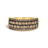 10K Yellow Gold Plated .925 Sterling Silver 3/4 cttw Champagne Diamond Band Ring  DestGlow