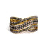 10K Yellow Gold Plated .925 Sterling Silver 1.0 cttw Champagne Diamond Highway Ring  DestGlow