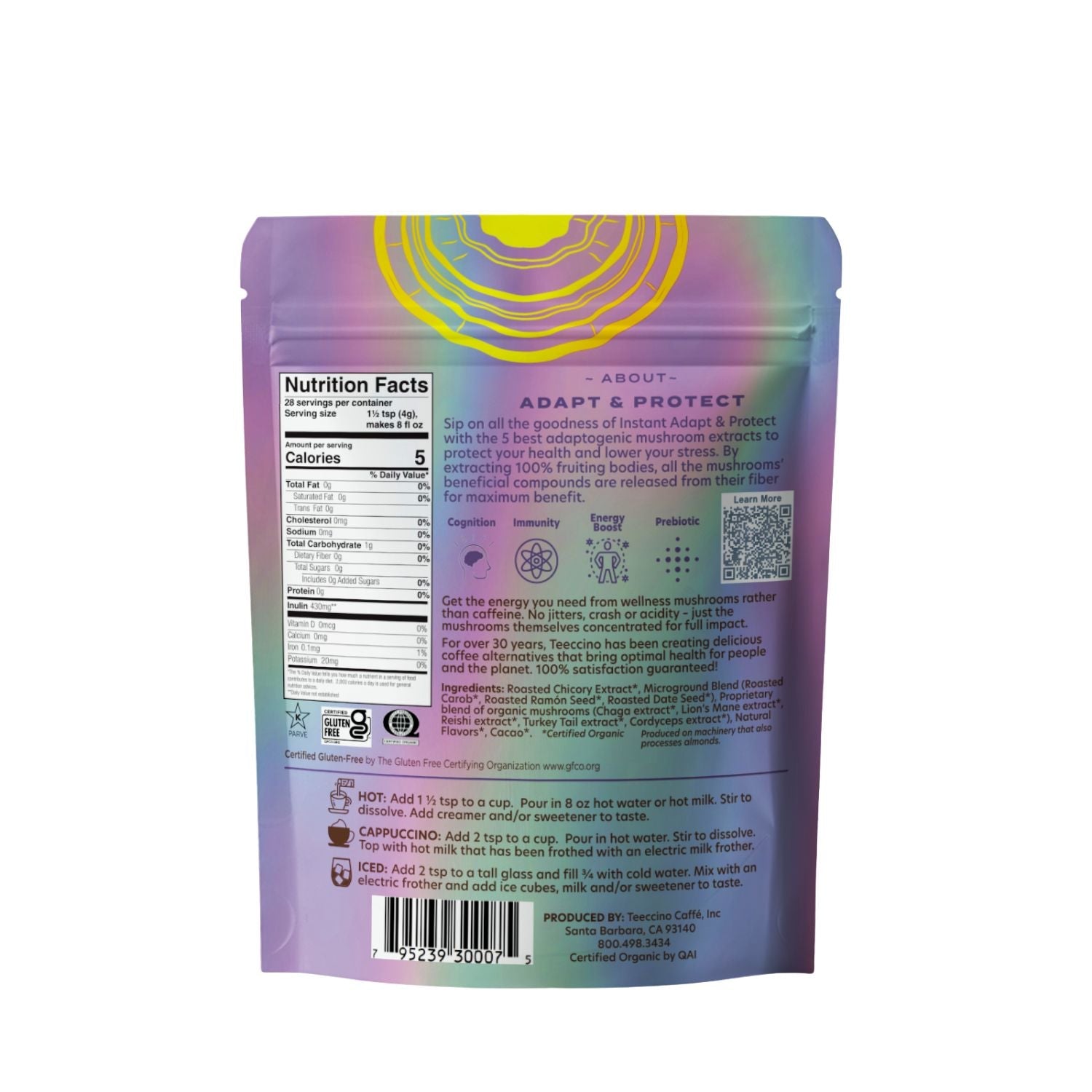 Miraculous Mushrooms® Adapt &amp; Protect Instant Herbal Coffee