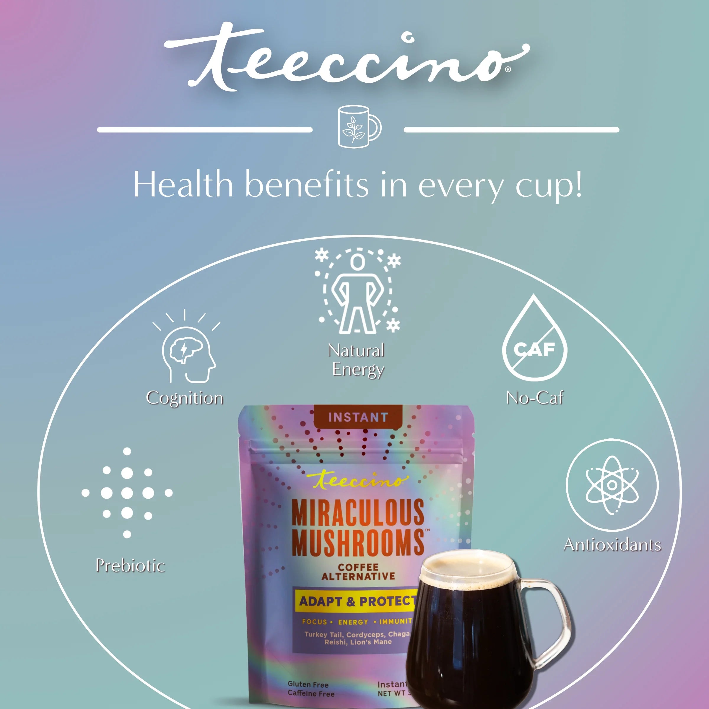 Miraculous Mushrooms® Adapt &amp; Protect Instant Herbal Coffee