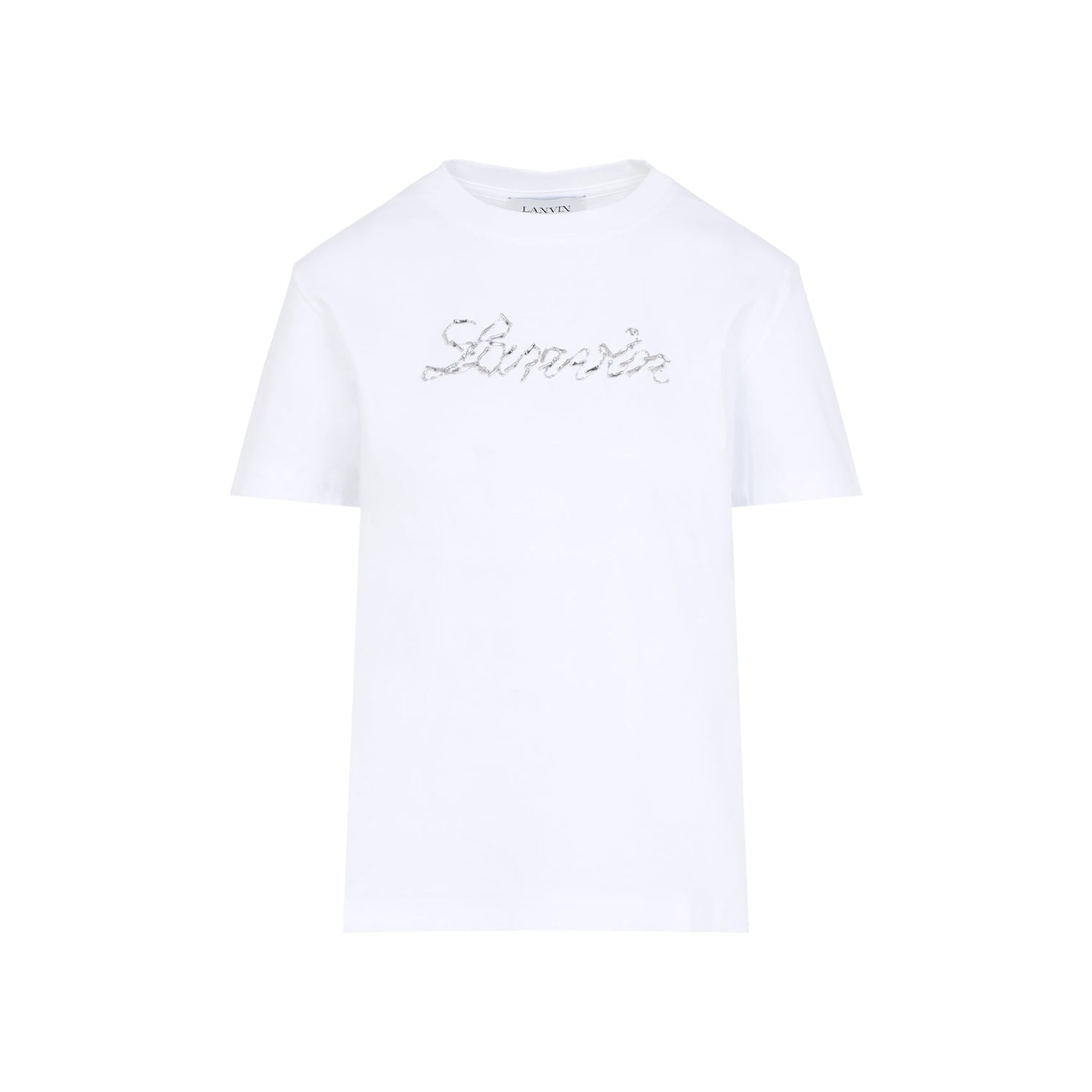 Lanvin Embroidered Script Logo T-Shirt Women by Luosophy
