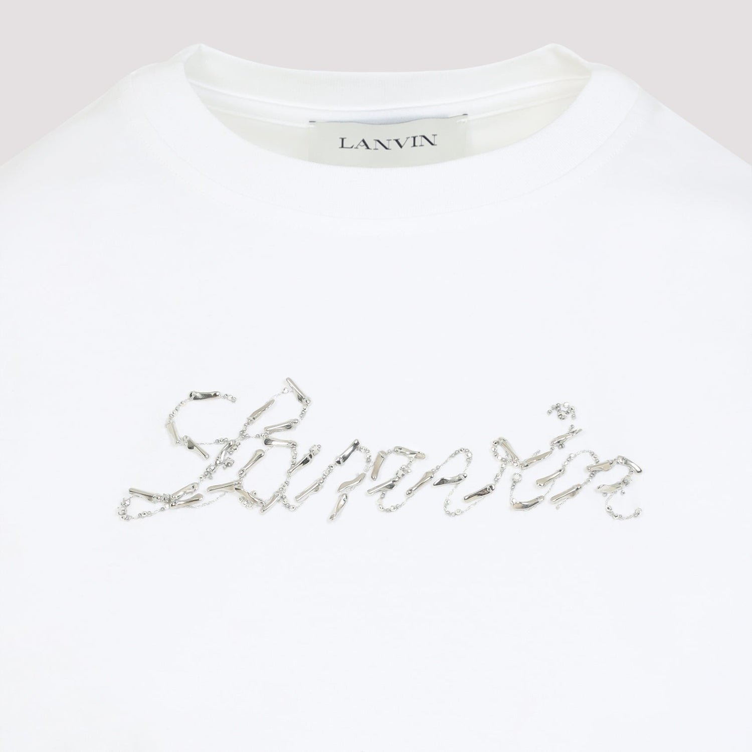 Lanvin Embroidered Script Logo T-Shirt Women by Luosophy