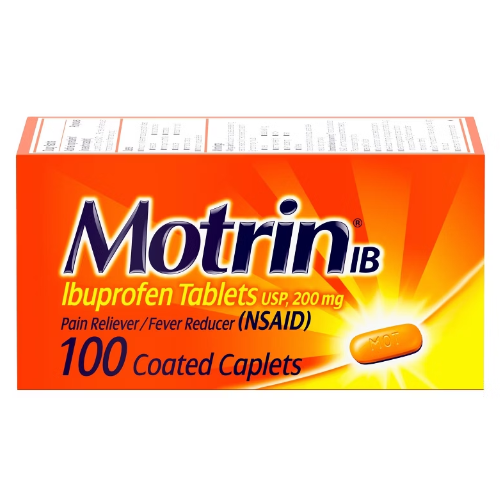 Motrin IB Ibuprofen Tablets 200mg (100 Coated Caplets) by Farmacias Savia