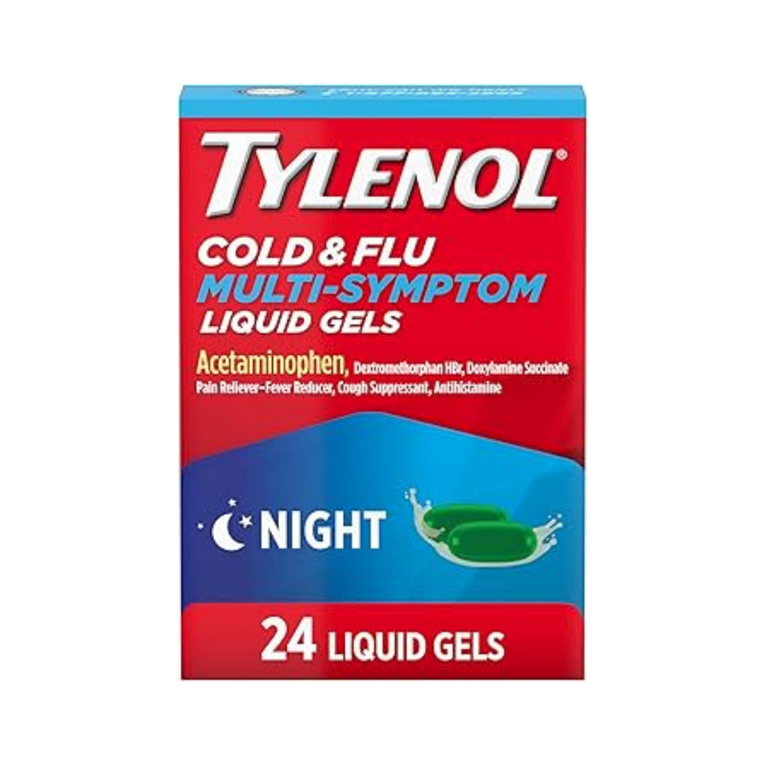 Tylenol Cold &amp; Flu Multi-Symptom Night Liquid Gels (24 ct) by Farmacias Savia