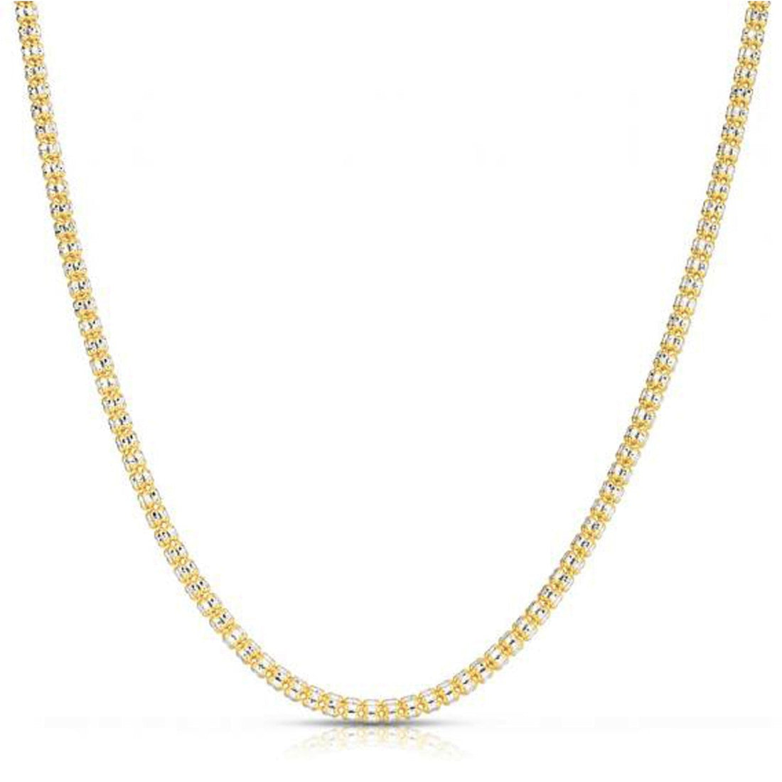 Ice Barrel Chain in 14k Yellow Gold (3.14 mm)  DestGlow
