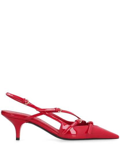 Miu Miu Women Patent Leather Slingbacks With Buckles by Luosophy