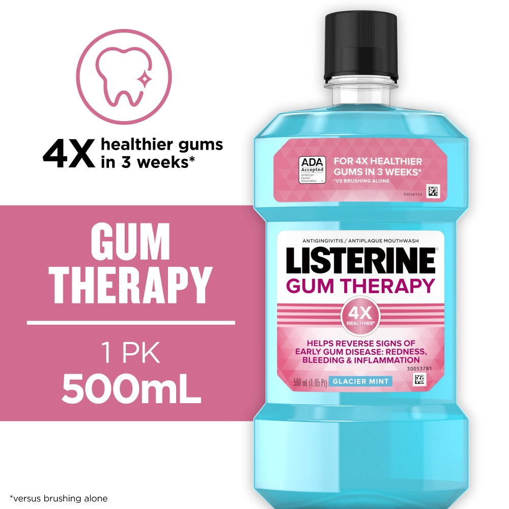 Listerine Mouthwash, Glacier Mint, Gum Therapy 1.05 Pt by Pasteur Pharmacy