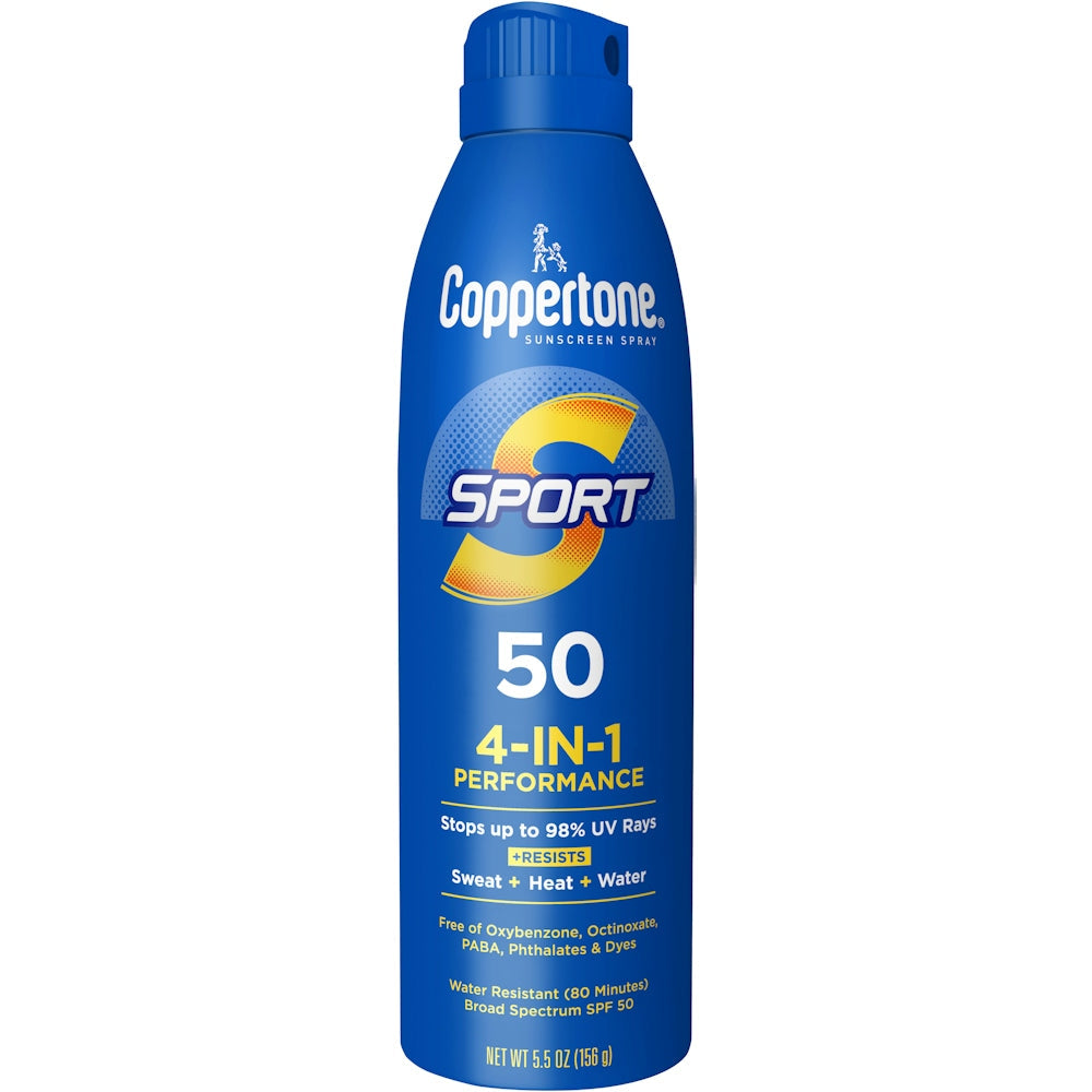 Coppertone Sunscreen Spray, Sport, Broad Spectrum SPF 50 5.5 Oz by Pasteur Pharmacy