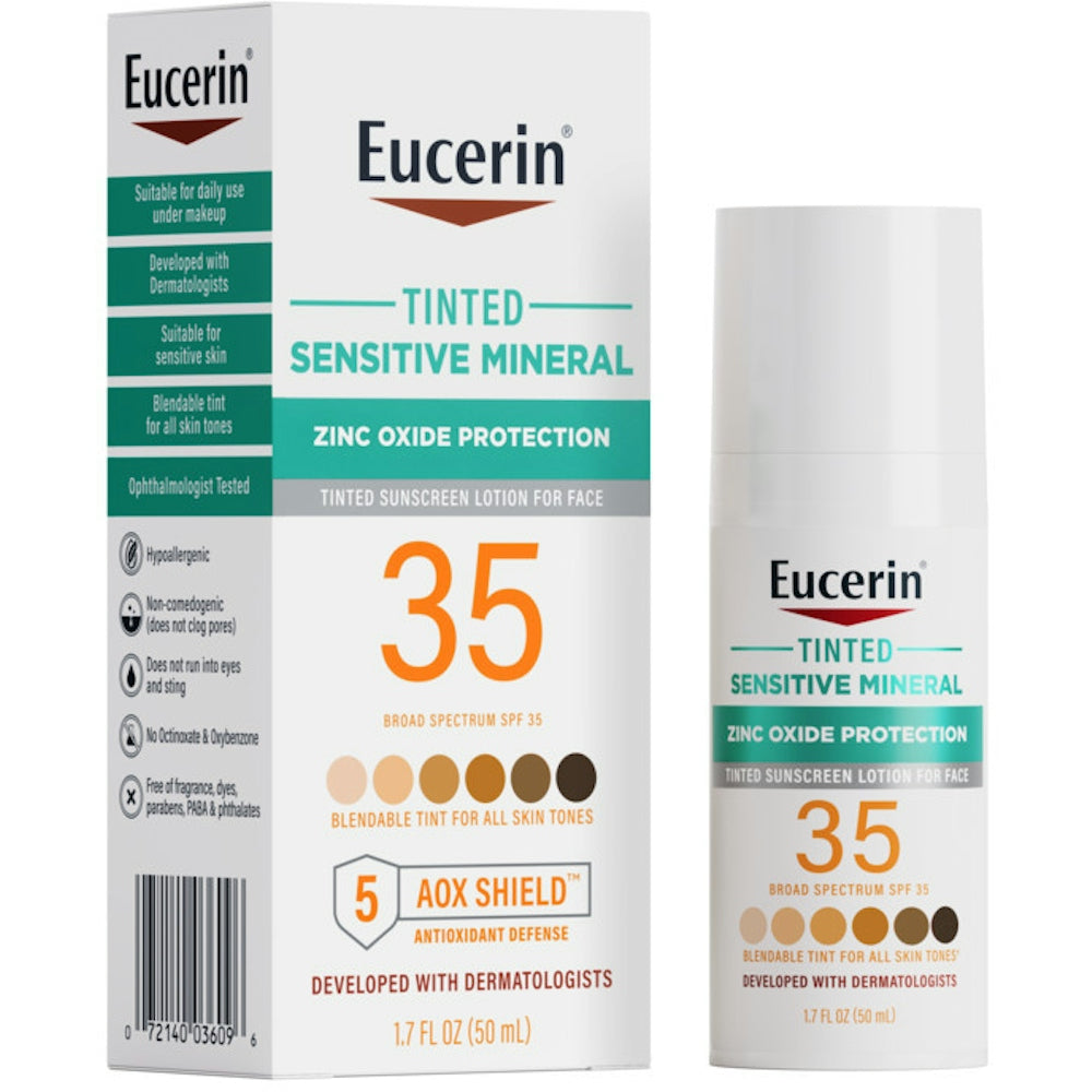 Eucerin Sensitive Mineral Sunscreen Tinted Face Lotion - SPF 35 - 1.7 Fl Oz by Pasteur Pharmacy