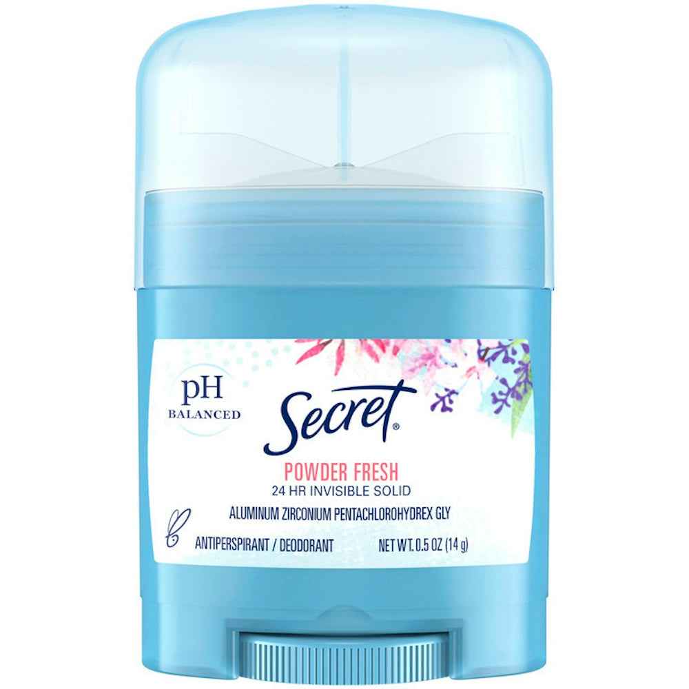 Secret Invisible Solid Antiperspirant And Deodorant Stick Powder Fresh 0.5 Oz