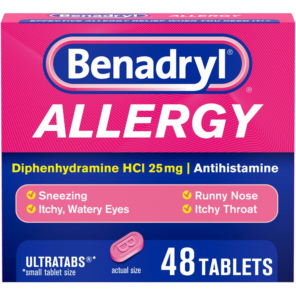 Benadryl Tablets 25Mg Allergy 48Ea by Pasteur Pharmacy