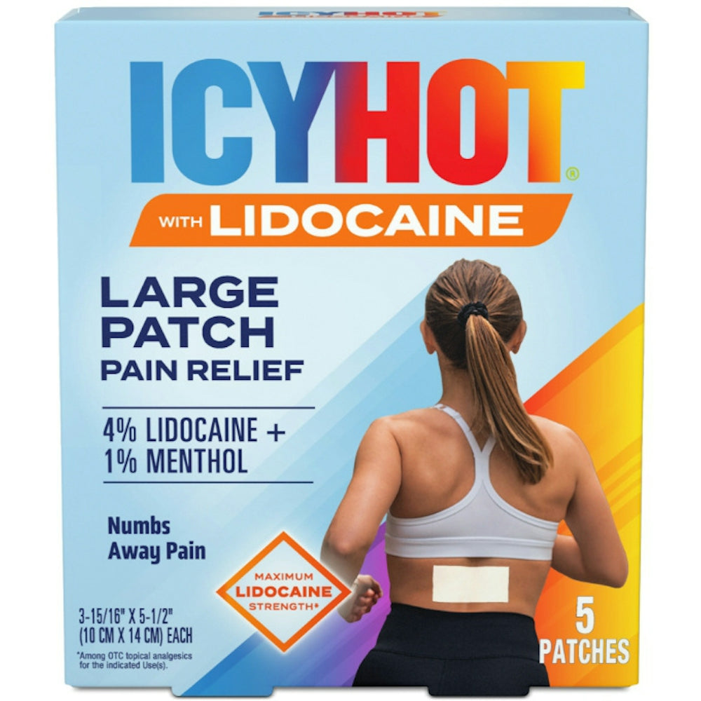 Icy Hot Max Lidocaine 4% And Menthol 1% Pain Relief Patch 5 ct by Pasteur Pharmacy