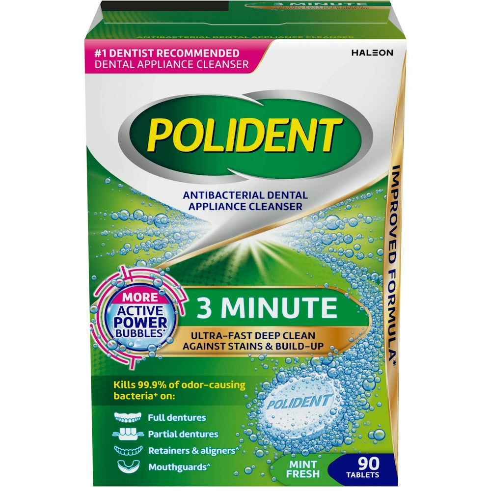 Polident 3 Minute Antibacterial Dental Appliance Cleanser Tablets by Pasteur Pharmacy