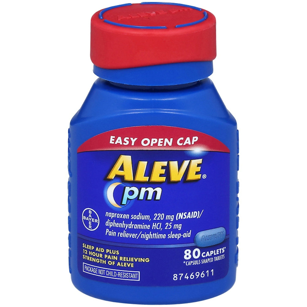Aleve PM Pain Reliever &amp; Nighttime Sleep Aid, Naproxen Sodium 220mg, 80 Count Caplets - DestGlow
