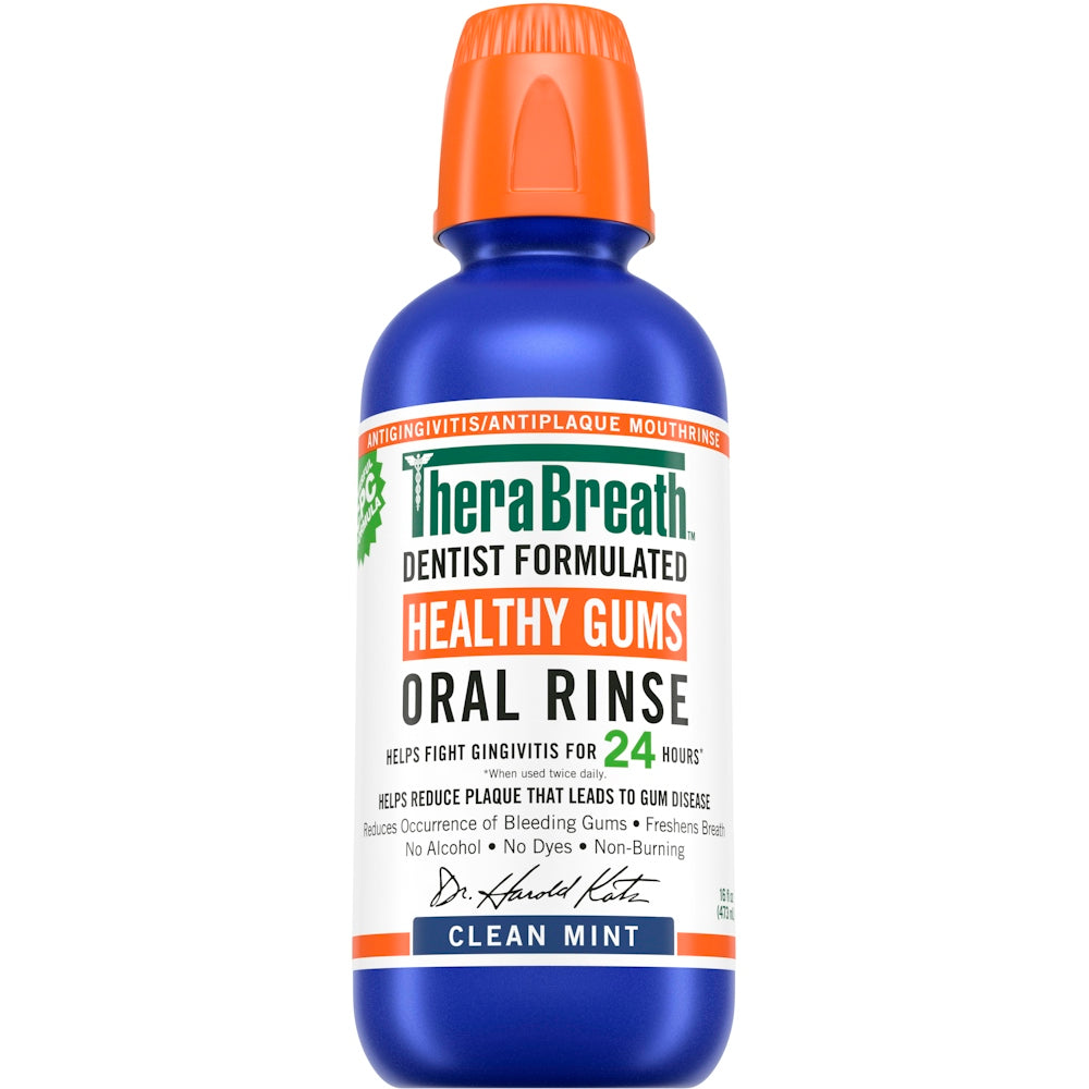 TheraBreath Oral Rinse, Healthy Gums, Clean Mint 16 Fl Oz by Pasteur Pharmacy