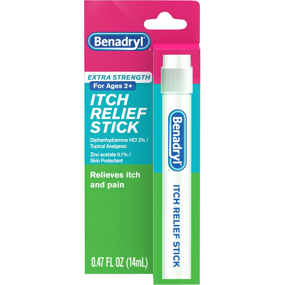 Benadryl Extra Strength Itch Relief Stick - 0.47 oz - Topical Antihistamine &amp; Analgesic by Pasteur Pharmacy