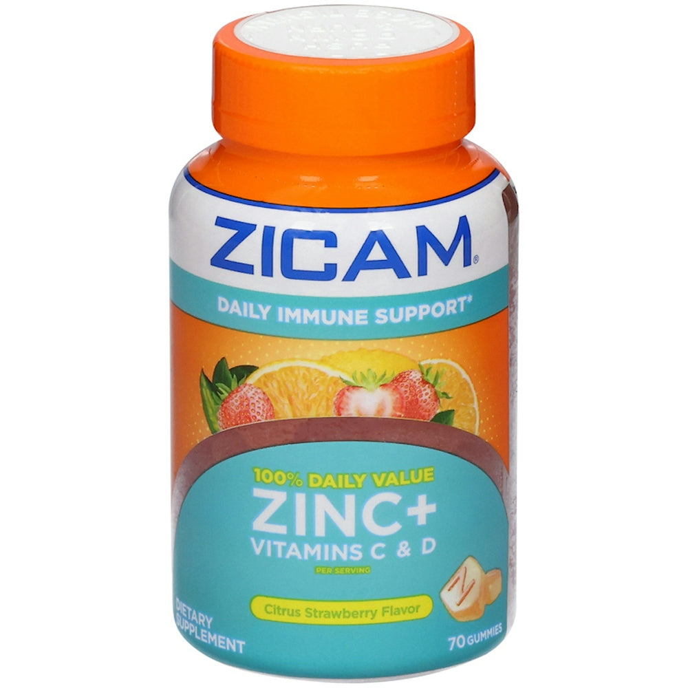 Zicam Zinc + Vitamin C &amp; D, Gummies, Citrus Strawberry Flavor by Pasteur Pharmacy