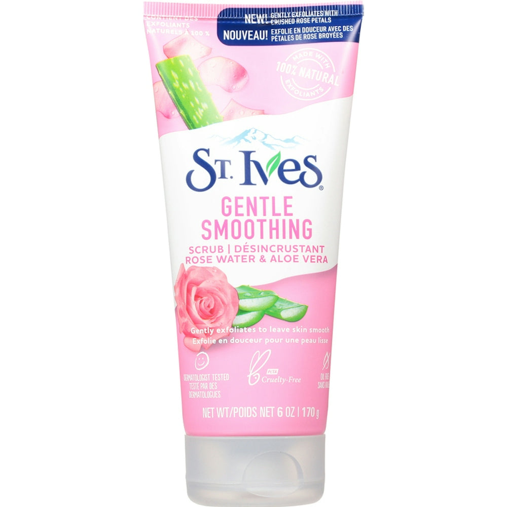 St. Ives Gentle Smoothing Face Scrub Rose Water &amp; Aloe Vera, 6 Oz by Pasteur Pharmacy
