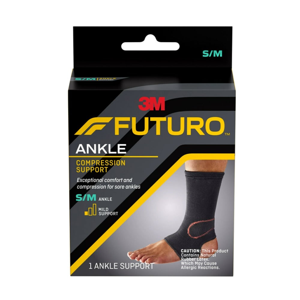 FUTURO Comfort Slim Silhouette Ankle Support, Breathable Compression Sleeve, S/M by Pasteur Pharmacy