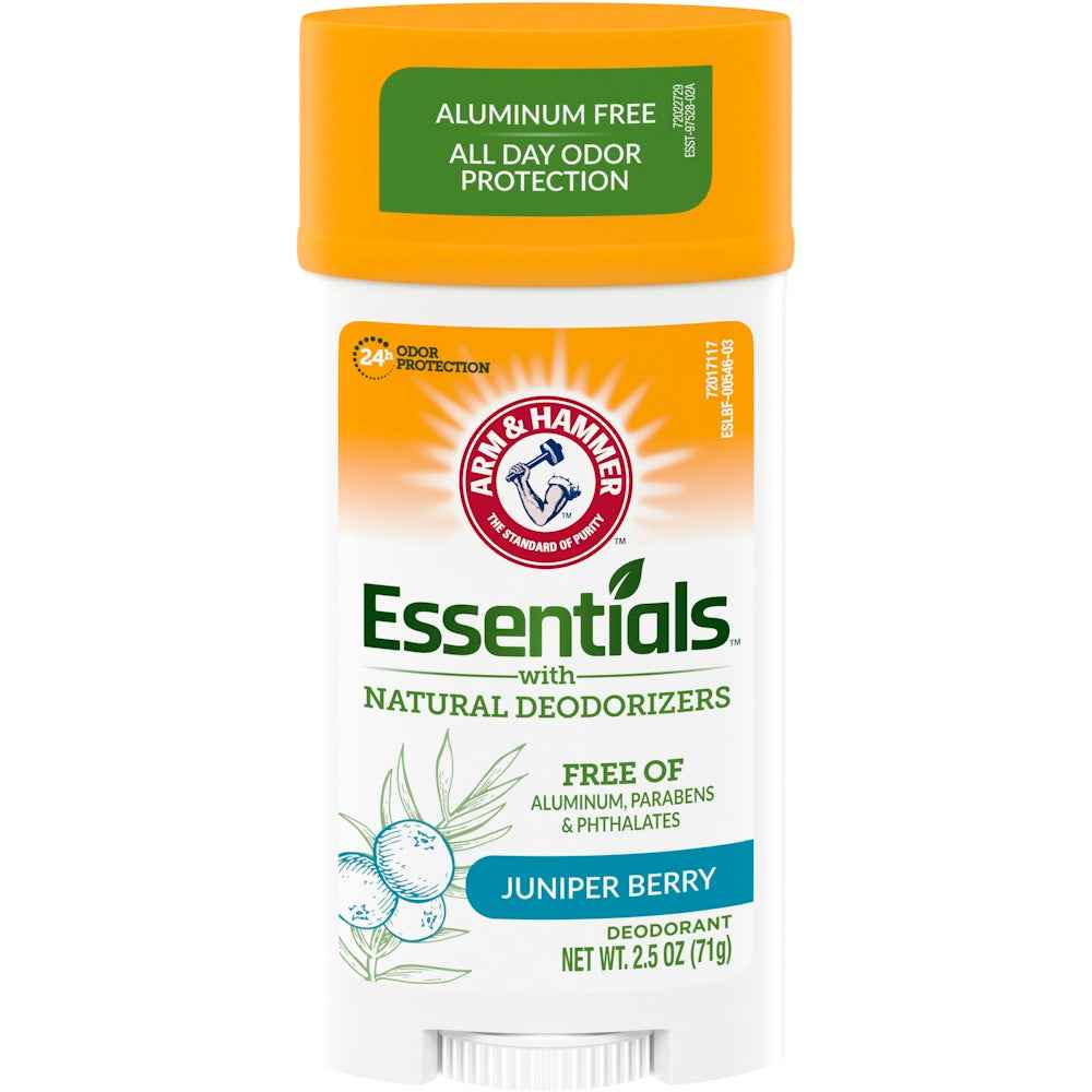 Arm &amp; Hammer Essentials Natural Deodorant, Clean Juniper Berry, 2.5 Oz