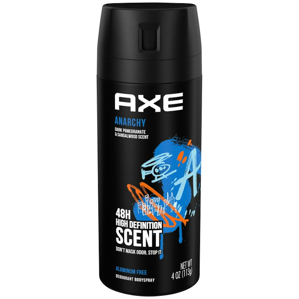 Axe Anarchy 48-Hour High Definition Scent Deodorant Body Spray, Dark Pomegranate &amp; Sandalwood, 4 OZ by Pasteur Pharmacy