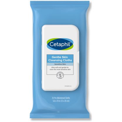 Cetaphil Gentle Skin Cleansing Cloths 25 Count for Dry Sensitive Skin 16.0 by Pasteur Pharmacy