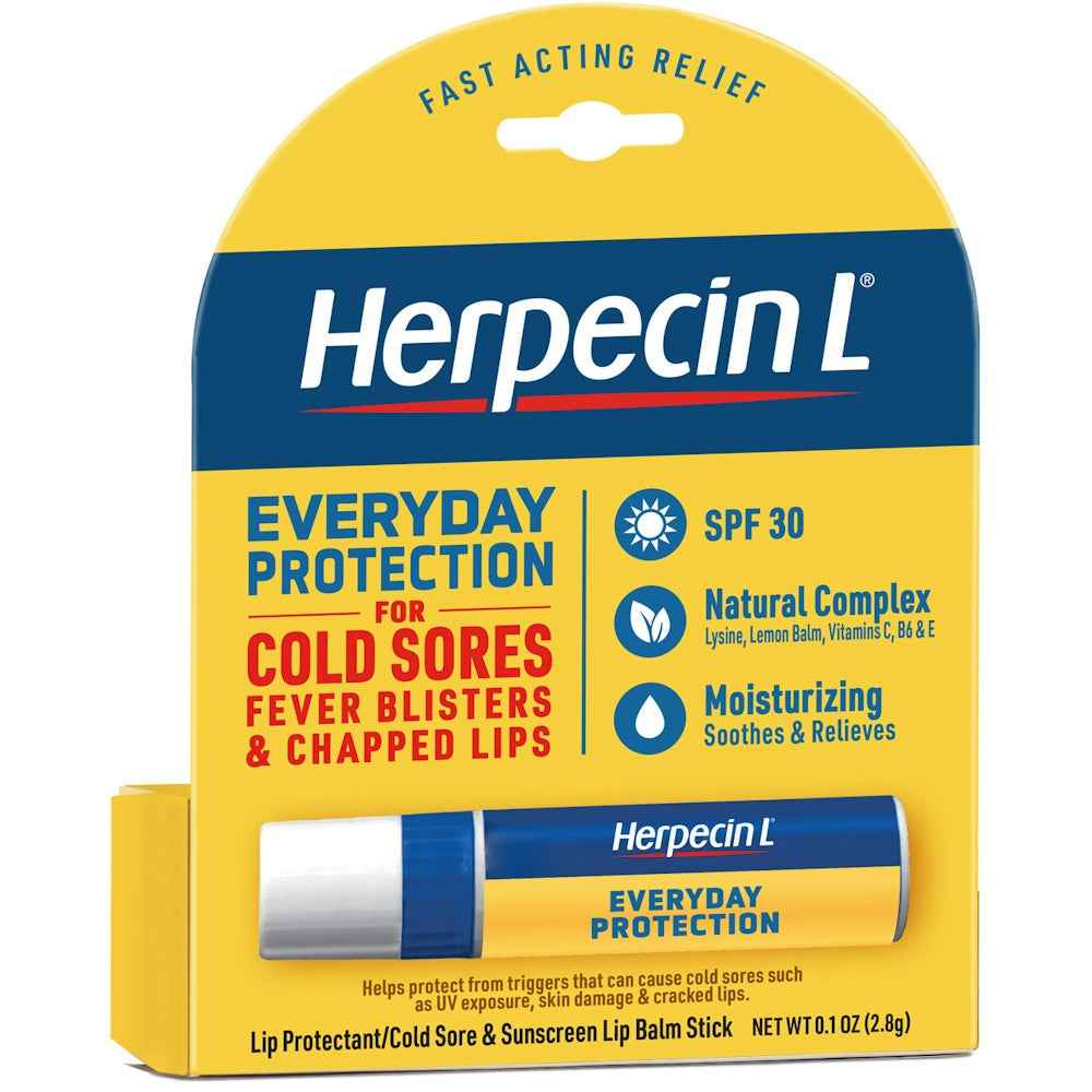 Herpecin L Cold Sore Relief, Lip Balm Stick, SPF 30 &amp; Lysine