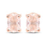 18K Rose Gold Plated 0.80 Carat Genuine Morganite .925 Sterling Silver Earrings  DestGlow